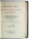 CORDIER, HENRY. Bibliotheca Sinica. Dictionnaire Bibliographique des Ouvrages relatifs à l''Empire Chinois. 5 vols. 1904-24